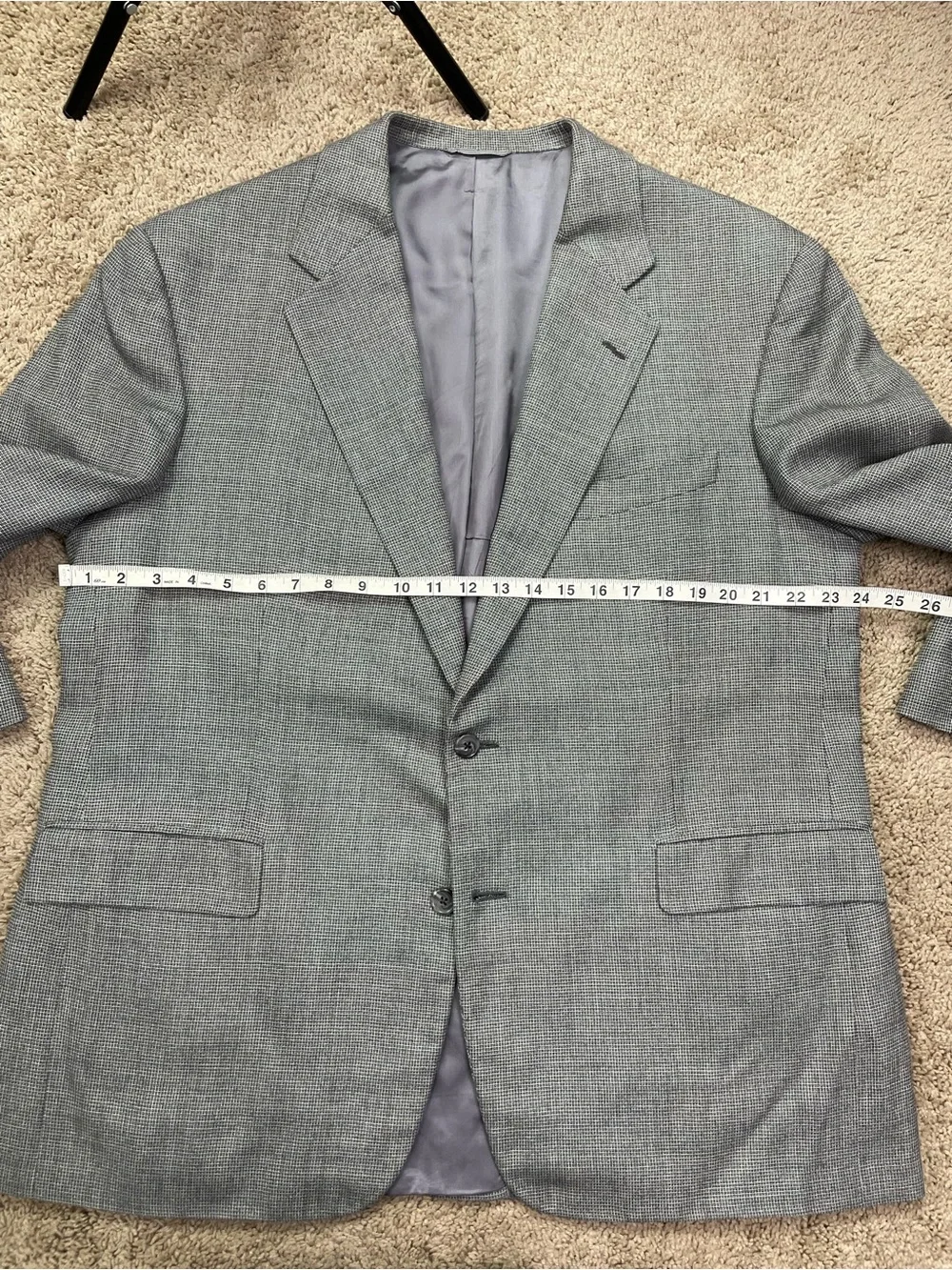 Men's Light Gray Two-Button Blazer